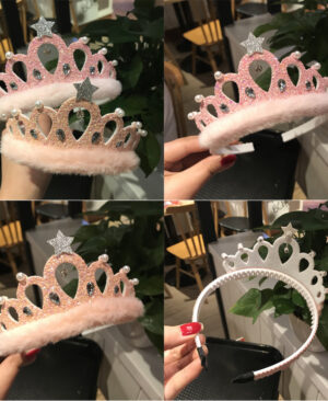 <h1 class="product_title entry-title">Children's Hair Accessories New Sequined Crystal Crown Girls</h1> - Image 3