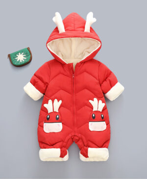Baby Winter Snowsuit Plus Velvet Thick Baby Boys Jumpsuit 0-3 Years Newborn Romper Girl Clothes Overalls Toddler Coat - Image 4