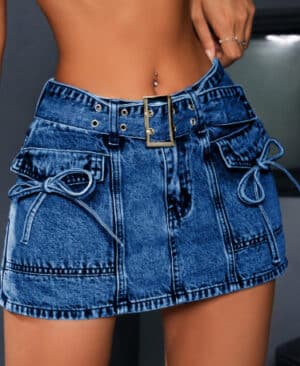 ⁦<h1 class="product_title entry-title">شورت جينز قصير نسائي بمرونة عالية وخصر متوسط</h1>⁩ - الصورة ⁦7⁩