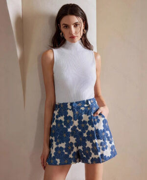 ⁦<h1 class="product_title entry-title">شورتات نسائية مزخرفة بالأزهار</h1>⁩ - الصورة ⁦6⁩