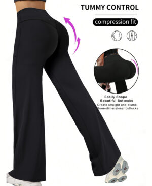 ⁦<h1 class="product_title entry-title">بنطلون جديد عالي الخصر ضيق الساقين واسع الساقين مع رفع المؤخرة</h1>⁩ - الصورة ⁦3⁩