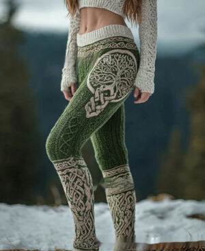 <h1 class="product_title entry-title">Womens Retro Casual Sports Leggings With 3D Digital Print</h1> - Image 8