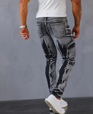<h1 class="product_title entry-title">Stylish, Slim-fit Mens Trousers With An Irregular Floral Print Design</h1> - Image 3