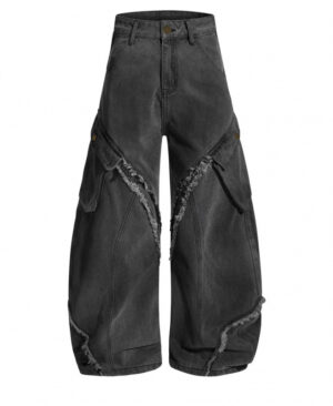 <h1 class="product_title entry-title">Avant-garde, Retro-style Jeans With Multiple Pockets</h1> - Image 3