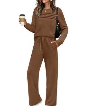 <h1 class="product_title entry-title">Women's Casual Elastic Waist Trousers Wide-leg Pants</h1> - Image 9