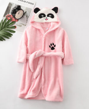 <h1 class="product_title entry-title">Girls Cartoon Hooded Flannel Lace-up Bathrobe</h1> - Image 10