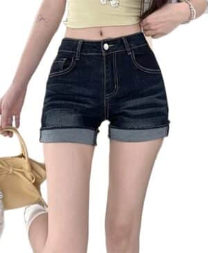 <h1 class="product_title entry-title">Womens Vintage Washed Frayed-edge Jeans</h1> - Image 4