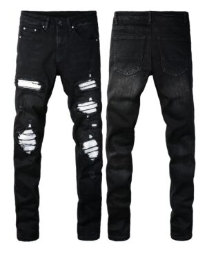 <h1 class="product_title entry-title">Street-style Mens Ripped Corduroy Patch Denim Jeans</h1> - Image 5